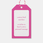 Cute Cartoon kerstkat Holding Wreated Cadeaulabel (Achterkant)