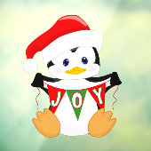 Cute Cartoon Kerstmis Penguin Window Cling Raamsticker (Vel 3)