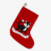 Cute cartoon kitten kleine kerstsok (Voorkant (Hangend))