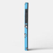 Cute Cartoon Koe Pattern on Blue Case-Mate iPhone Case (Achterkant / Links)