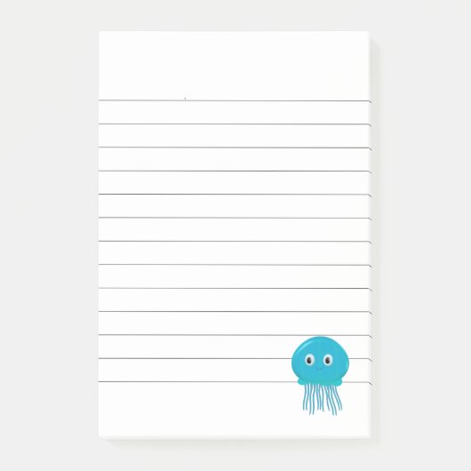 Cute Cartoon Kwallen Voering Post-it® Notes (Voorkant)