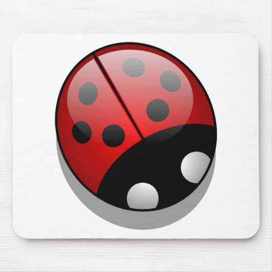 Cute Cartoon Ladybug Muismat (Voorkant)