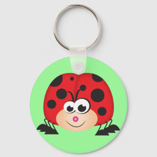 Cute Cartoon Ladybug Sleutelhanger