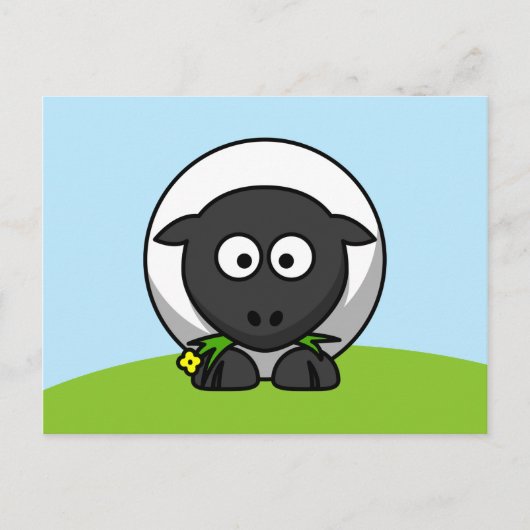 Cute Cartoon Lamb Briefkaart (Voorkant)