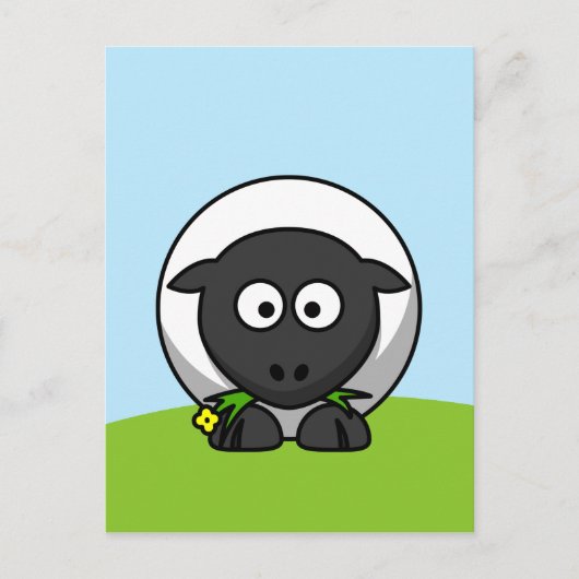 Cute Cartoon Lamb Briefkaart (Voorkant)