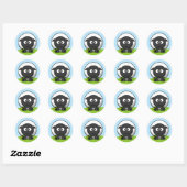 Cute Cartoon Lamb Ronde Sticker (Vel)