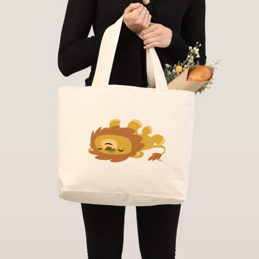Cute Cartoon Lazy Lion Bag Grote Tote Bag (Voorkant (product))