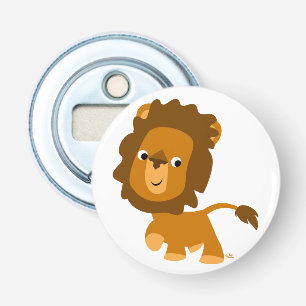 Cute Cartoon Leeuw Flessenopener Knop Button Flesopener