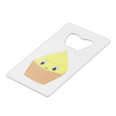 Cute Cartoon Lemon Cupcake Kredietkaart Flessenopener (Achterkant Gekanteld)