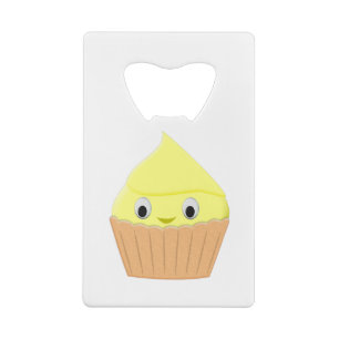 Cute Cartoon Lemon Cupcake Kredietkaart Flessenopener