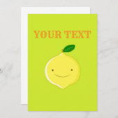 Cute Cartoon Lemon  Kaart (Voorkant / Achterkant)