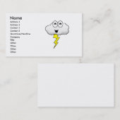Cute Cartoon Lightning Cloud Visitekaartje (Voorkant / Achterkant)