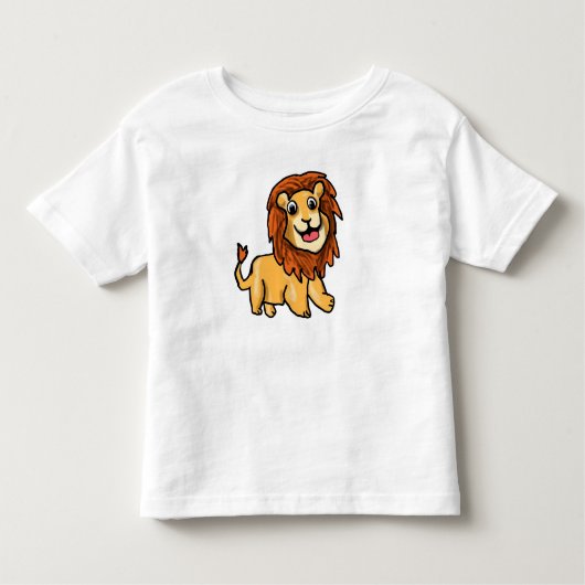 Cute Cartoon Lion Baby T-Shirt - Adorable Safari A (Voorkant)