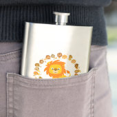 Cute Cartoon Lion Mandala Classic Flask Heupfles (Voorbeeld)