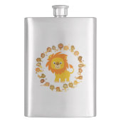 Cute Cartoon Lion Mandala Classique Flacon (devant)