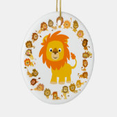 Cute Cartoon Lion Mandala Ornament (Rechts)