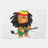 Cute Cartoon Lion of Zion Serviette de cuisine (Horizontal)