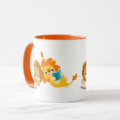 Cute Cartoon Lion Readers Mok (Voorkant links)