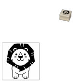 Cute Cartoon Lion Rubberstempel (Gestempeld)