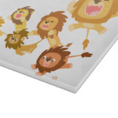 Cute Cartoon Lions Parade Cutting Board Snijplank (Hoek)
