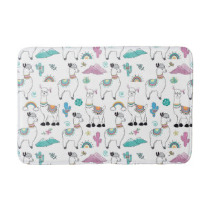 Cute Cartoon Llama Pattern Badmat