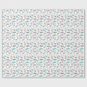 Cute Cartoon Llama Pattern Cadeaupapier (Vlak)