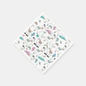 Cute Cartoon Llama Pattern Servet (Hoek)