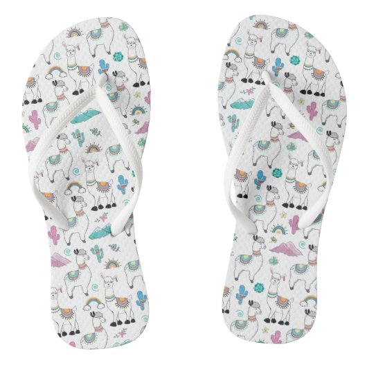 Cute Cartoon Llama Pattern Teenslippers (Voetbed)