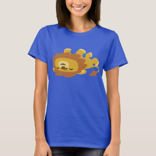 Cute Cartoon Luie Leeuw Dames T-shirt