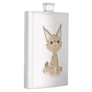 Cute Cartoon Lynx Classic Flask Flacon