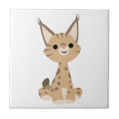 Cute Cartoon Lynx Tegel Tegeltje (Voorkant)