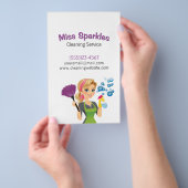 Cute Cartoon Maid Cleaning Service Flyer (Hand)