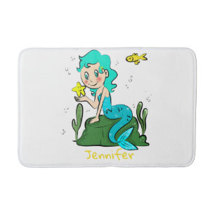 Cute Cartoon Mermaid Badmat
