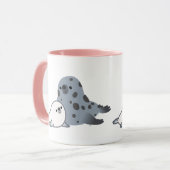 Cute Cartoon moederzegel en pop-up Mok (Voorkant links)