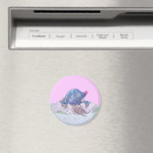 Cute Cartoon Mole en Molehill Magneet (Insitu (Vaatwasser))