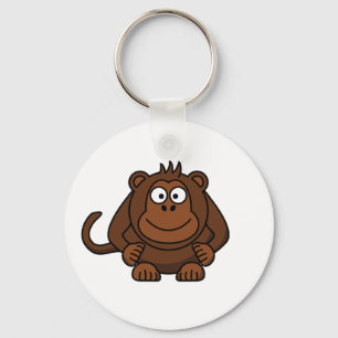 Cute Cartoon Monkey Sjabloon Sleutelhanger