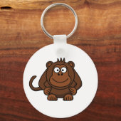 Cute Cartoon Monkey Sjabloon Sleutelhanger (Voorkant)