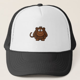 Cute Cartoon Monkey Sjabloon Trucker Pet