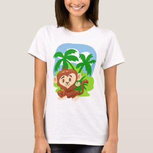 Cute Cartoon Monkey T-shirt