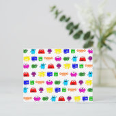 Cute Cartoon Monsters Briefkaart (Staand voorkant)