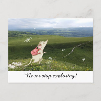 Cute Cartoon Mouse Reis Briefkaart