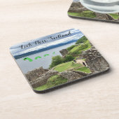 Cute Cartoon Nessie Loch Ness Monster, Schotland Bier Onderzetter (Linkerzijde)