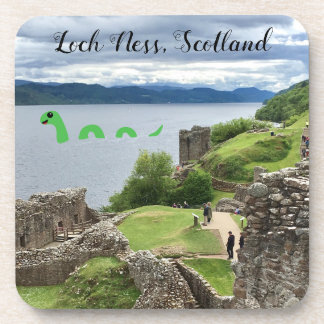 Cute Cartoon Nessie Loch Ness Monster, Schotland Bier Onderzetter