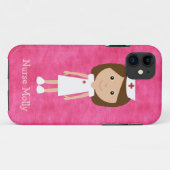Cute Cartoon Neurse Pink Case-Mate iPhone Case (Achterkant (horizontaal))