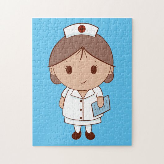 Cute Cartoon Nurse Legpuzzel (Verticaal)