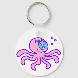 Cute Cartoon Octopus Aquatic Animal Funny Sleutelhanger