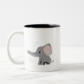 Cute Cartoon Olifant Keramische Koffiemok - Adorab Tweekleurige Koffiemok
