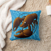 Cute Cartoon Oranje Lobster Kussen (Deken)