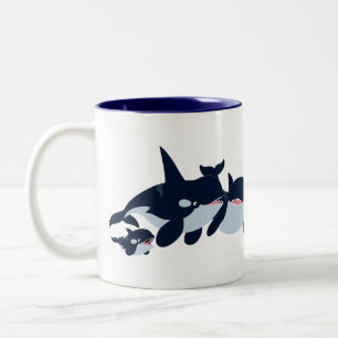Cute Cartoon Orca Family Mok