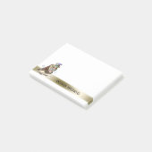 Cute Cartoon Owl Books Teacher Custom Name Post-it® Notes (Schuin)